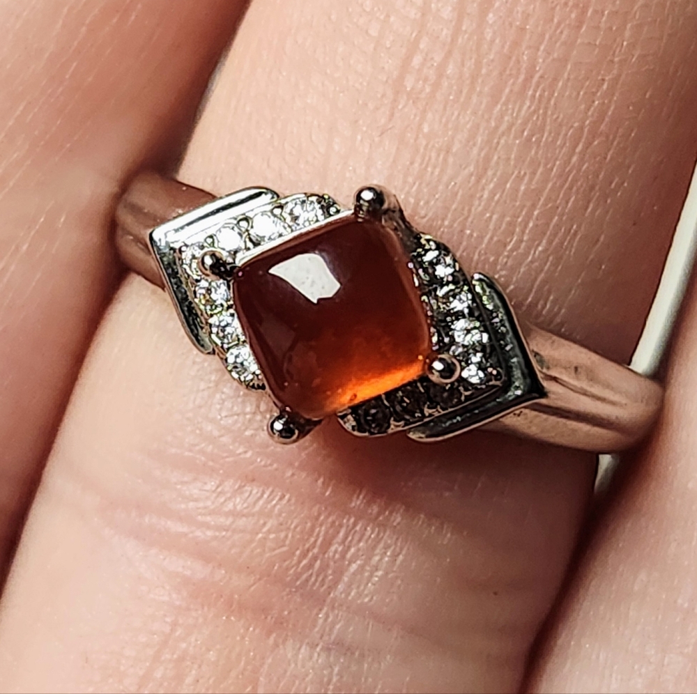 Genuine Carnelian Adjustable Ring